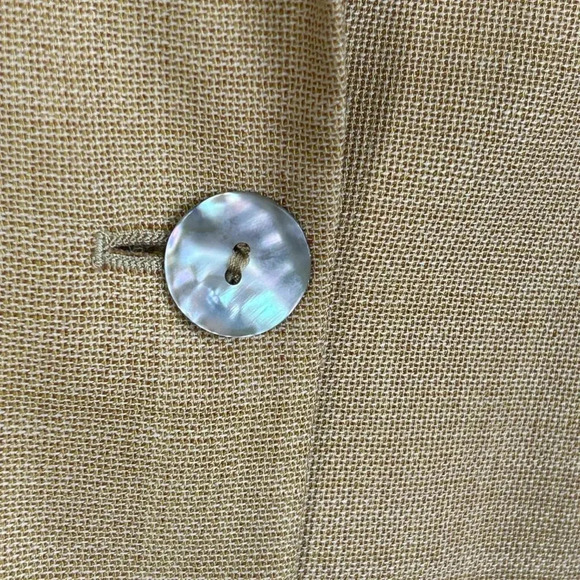 Saks Fifth Avenue Collection Gold Wool Blend Tunic Blazer Skirt Suit Size 10 - Picture 6 of 8